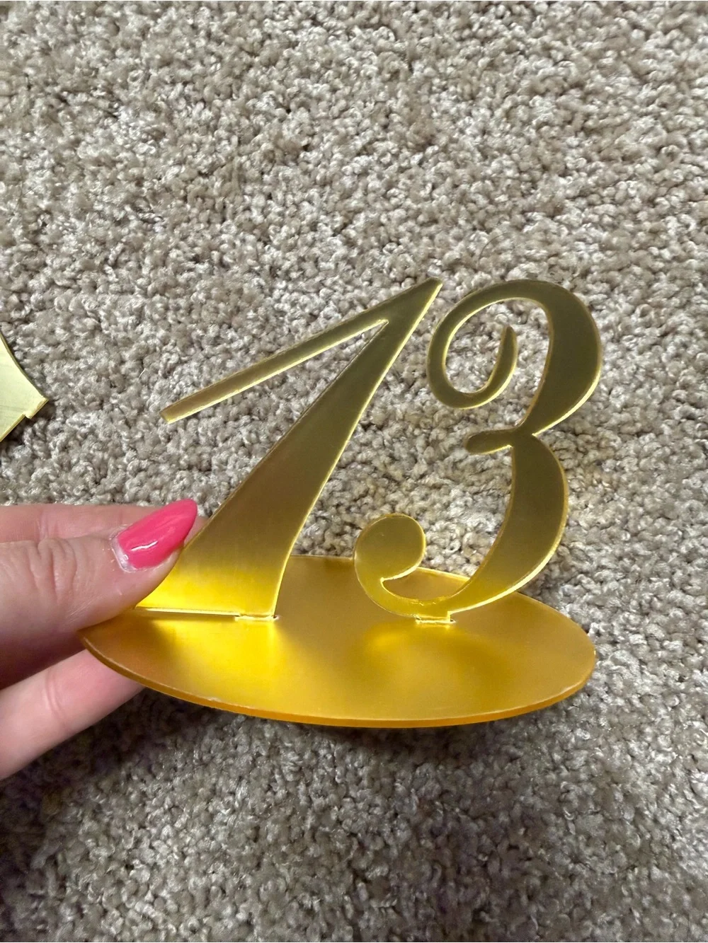 Gold Table Number Stands — Elegant Metallic Numbers